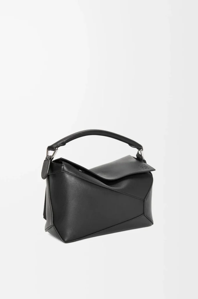 Borsa Small Puzzle Edge in pelle di vitello classica nera Borsa Small Puzzle Edge in pelle di vitello classica nera