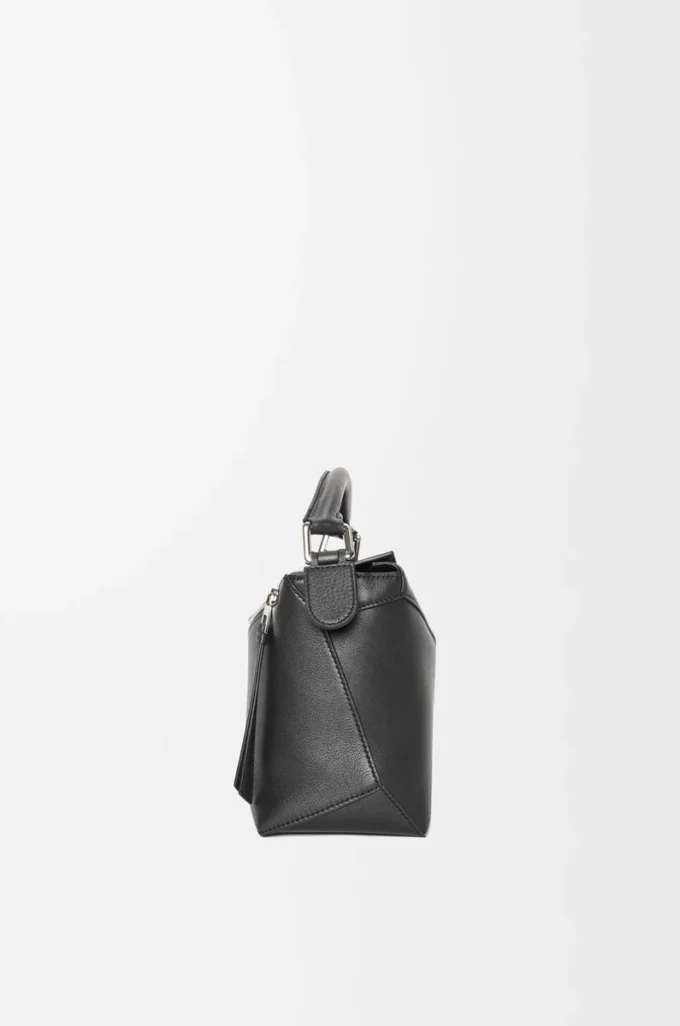 Borsa Small Puzzle Edge in pelle di vitello classica nera Borsa Small Puzzle Edge in pelle di vitello classica nera