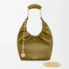 Borsa Squeeze piccola in morbida pelle di agnello nappa color oliva Borsa Squeeze piccola in morbida pelle di agnello nappa color oliva