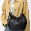 Borsa Squeeze piccola in morbida pelle di agnello nappa nera