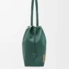 Borsa tote con logo Flamenco in pelle di vitello nappa Evergreen Borsa tote con logo Flamenco in pelle di vitello nappa Evergreen