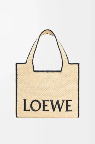 Borsa tote LOEWE Font grande in rafia Naturale