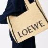 Borsa tote LOEWE Font grande in rafia Naturale Borsa tote LOEWE Font grande in rafia Naturale