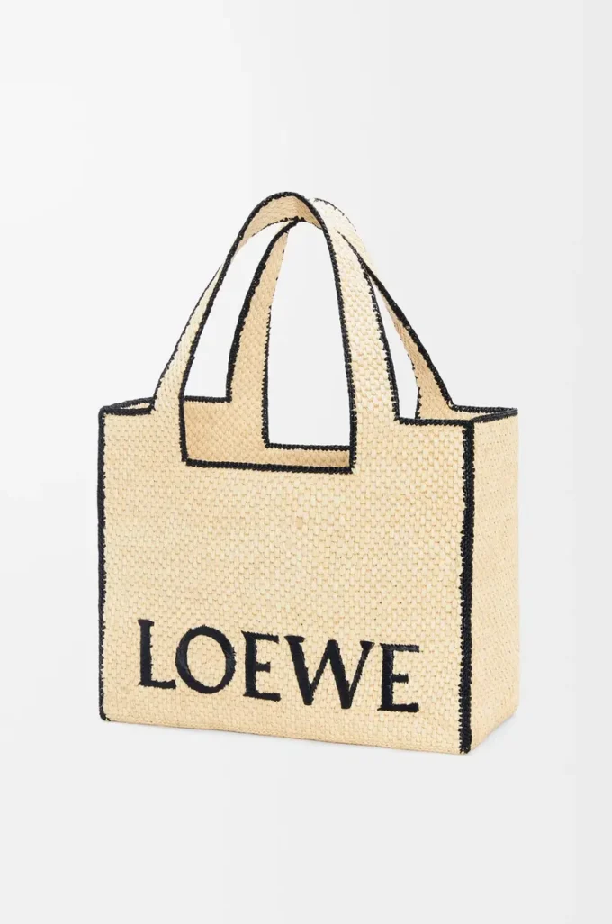 Borsa tote LOEWE Font grande in rafia Naturale Borsa tote LOEWE Font grande in rafia Naturale