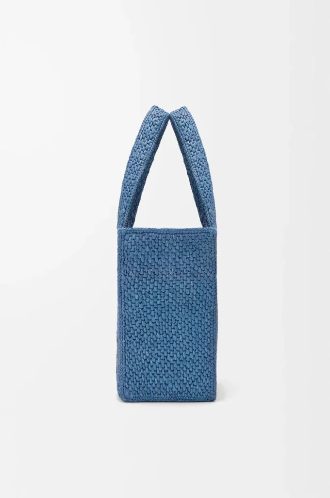Borsa tote LOEWE Font media in rafia Azzurro Borsa tote LOEWE Font media in rafia Azzurro