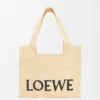 Borsa tote LOEWE Font media in rafia naturale Borsa tote LOEWE Font media in rafia naturale