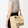 Borsa tote LOEWE Font media in rafia naturale Borsa tote LOEWE Font media in rafia naturale