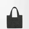 Borsa tote LOEWE Font piccola in rafia Nero Borsa tote LOEWE Font piccola in rafia Nero