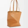 Borsa tote Puzzle Fold media in pelle di vitello lucida Warm Desert Borsa tote Puzzle Fold media in pelle di vitello lucida Warm Desert