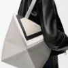 Borsa tote Puzzle Fold media in pelle di vitello nappa Grigio/Light Ghost Borsa tote Puzzle Fold media in pelle di vitello nappa Grigio/Light Ghost