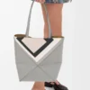 Borsa tote Puzzle Fold media in pelle di vitello nappa Grigio/Light Ghost Borsa tote Puzzle Fold media in pelle di vitello nappa Grigio/Light Ghost