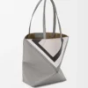 Borsa tote Puzzle Fold media in pelle di vitello nappa Grigio/Light Ghost Borsa tote Puzzle Fold media in pelle di vitello nappa Grigio/Light Ghost
