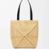 Borsa tote Puzzle Fold media in rafia Natural Borsa tote Puzzle Fold media in rafia Natural