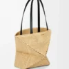 Borsa tote Puzzle Fold media in rafia Natural Borsa tote Puzzle Fold media in rafia Natural