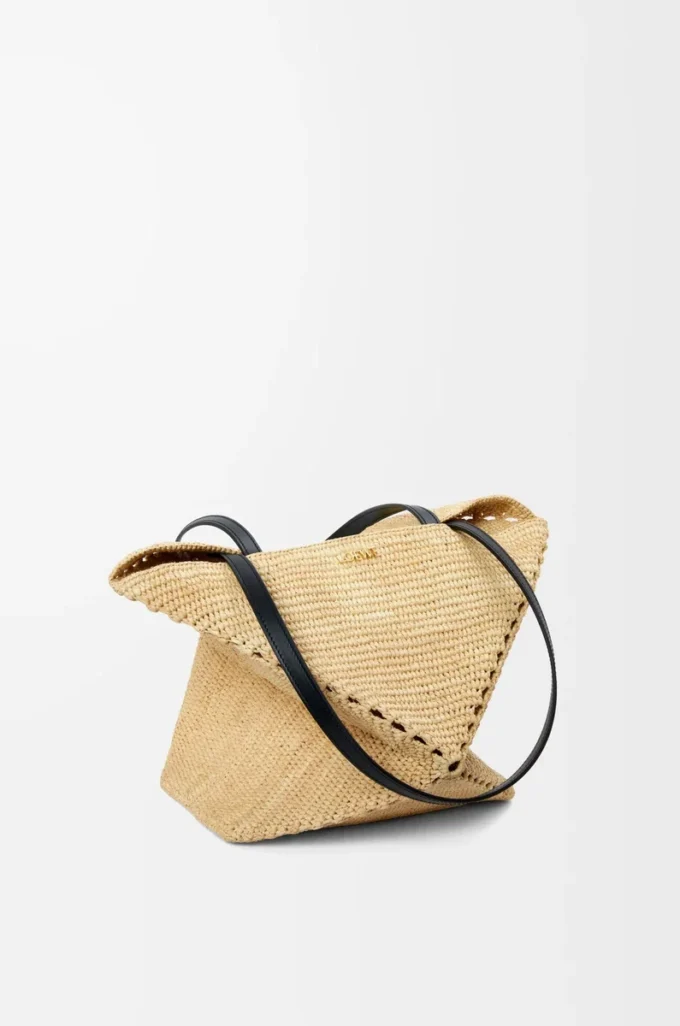 Borsa tote Puzzle Fold media in rafia Natural Borsa tote Puzzle Fold media in rafia Natural