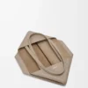 Borsa tote Puzzle Fold orizzontale media in morbida pelle di vitello martellata Clay Borsa tote Puzzle Fold orizzontale media in morbida pelle di vitello martellata Clay
