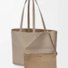 Borsa tote Puzzle Fold orizzontale media in morbida pelle di vitello martellata Clay Borsa tote Puzzle Fold orizzontale media in morbida pelle di vitello martellata Clay
