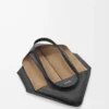 Borsa tote Puzzle Fold orizzontale media in morbida pelle di vitello martellata Nero Borsa tote Puzzle Fold orizzontale media in morbida pelle di vitello martellata Nero