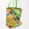 Borsa tote XL Puzzle Fold in classica pelle di vitello verde vivido/multicolore Borsa tote XL Puzzle Fold in classica pelle di vitello verde vivido/multicolore