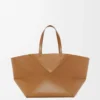 Borsa tote XXL Puzzle Fold in pelle di vitello lucida Oak Borsa tote XXL Puzzle Fold in pelle di vitello lucida Oak