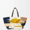 Borsa tote XXL Puzzle Fold in tela Multicolor