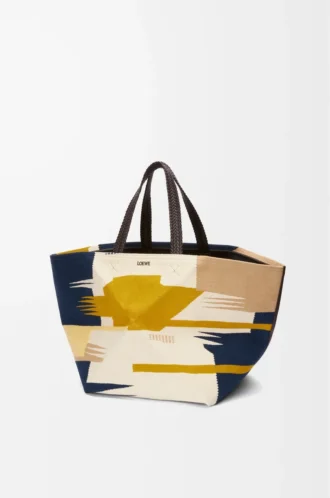 Borsa tote XXL Puzzle Fold in tela Multicolor