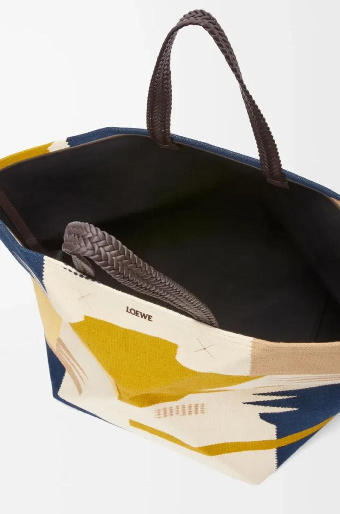 Borsa tote XXL Puzzle Fold in tela Multicolor