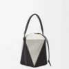 Borsa Treasure Bako in tela jacquard e pelle di vitello Naturale/Nero Borsa Treasure Bako in tela jacquard e pelle di vitello Naturale/Nero