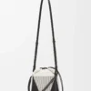 Borsa Treasure Bako in tela jacquard e pelle di vitello Naturale/Nero Borsa Treasure Bako in tela jacquard e pelle di vitello Naturale/Nero