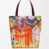 Borsa XL Puzzle Fold in classica pelle di vitello bordeaux scuro/multicolore Borsa XL Puzzle Fold in classica pelle di vitello bordeaux scuro/multicolore