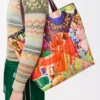 Borsa XL Puzzle Fold in classica pelle di vitello bordeaux scuro/multicolore Borsa XL Puzzle Fold in classica pelle di vitello bordeaux scuro/multicolore