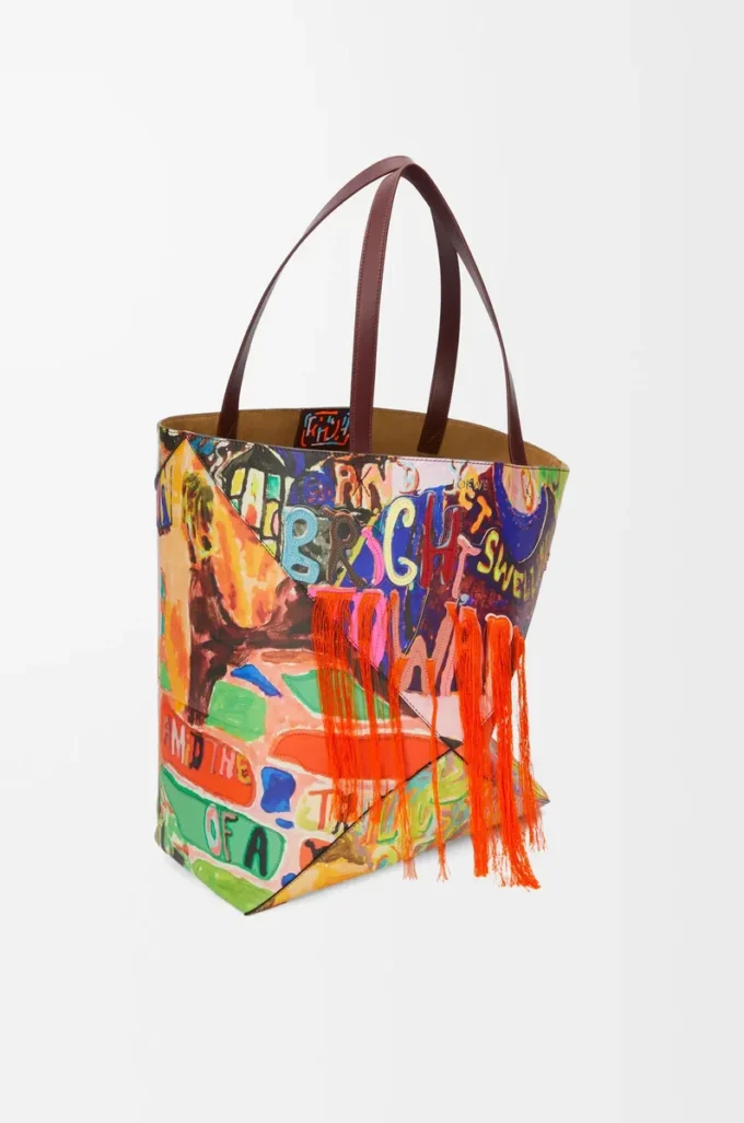 Borsa XL Puzzle Fold in classica pelle di vitello bordeaux scuro/multicolore Borsa XL Puzzle Fold in classica pelle di vitello bordeaux scuro/multicolore