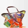 Borsa XL Puzzle Fold in classica pelle di vitello bordeaux scuro/multicolore Borsa XL Puzzle Fold in classica pelle di vitello bordeaux scuro/multicolore