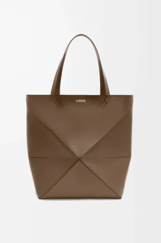 Borsa XL Puzzle Fold in pelle di vitello lucida Umber Borsa XL Puzzle Fold in pelle di vitello lucida Umber