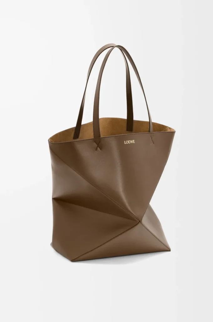Borsa XL Puzzle Fold in pelle di vitello lucida Umber Borsa XL Puzzle Fold in pelle di vitello lucida Umber