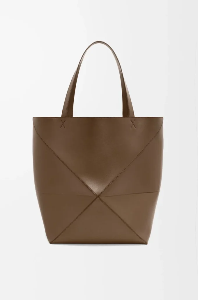 Borsa XL Puzzle Fold in pelle di vitello lucida Umber Borsa XL Puzzle Fold in pelle di vitello lucida Umber