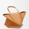 Borsa XL Puzzle Fold in pelle di vitello lucida Warm Desert