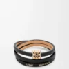 Bracciale Anagram Bombé in pelle di vitello Nero