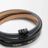 Bracciale Anagram Bombé in pelle di vitello Nero Bracciale Anagram Bombé in pelle di vitello Nero