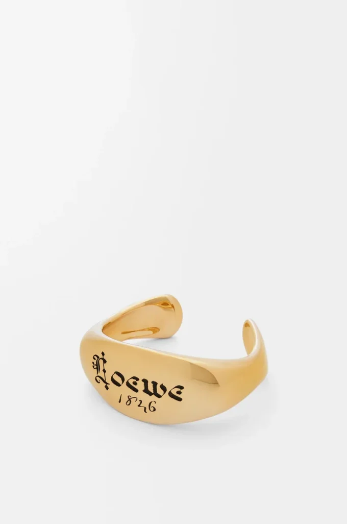 Bracciale con sigillo in argento sterling Oro Bracciale con sigillo in argento sterling Oro