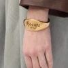Bracciale con sigillo in argento sterling Oro Bracciale con sigillo in argento sterling Oro