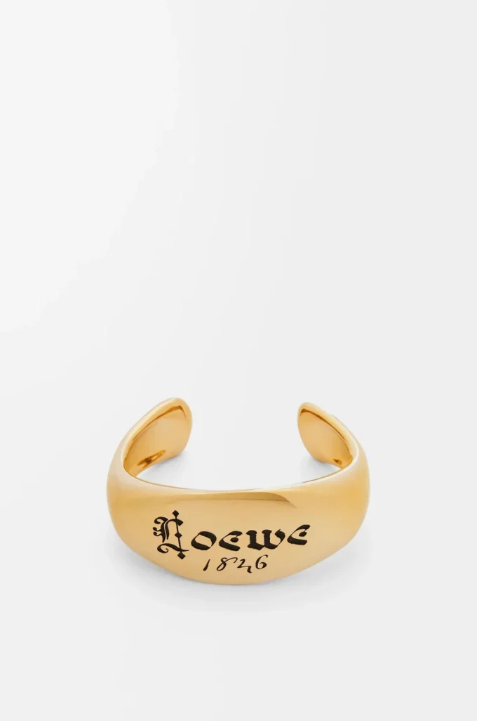 Bracciale con sigillo in argento sterling Oro Bracciale con sigillo in argento sterling Oro