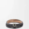 Bracciale intrecciato Anagram Bombé in pelle di vitello color ardesia Bracciale intrecciato Anagram Bombé in pelle di vitello color ardesia