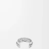 Bracciale intrecciato grande in argento sterling Argento Bracciale intrecciato grande in argento sterling Argento