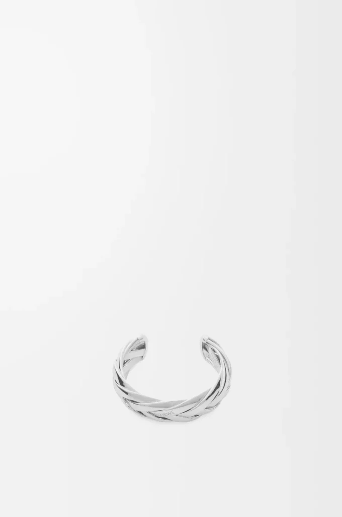 Bracciale intrecciato grande in argento sterling Argento Bracciale intrecciato grande in argento sterling Argento
