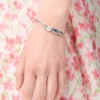 Bracciale Pebble Cube in argento sterling Argento