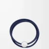 Bracciale Pebble in pelle di vitello blu abisso Bracciale Pebble in pelle di vitello blu abisso