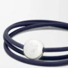 Bracciale Pebble in pelle di vitello blu abisso Bracciale Pebble in pelle di vitello blu abisso