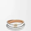 Bracciale rigido Twist in pelle di vitello Soft White