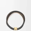 Bracciale rigido Twist in pelle di vitello Soft White